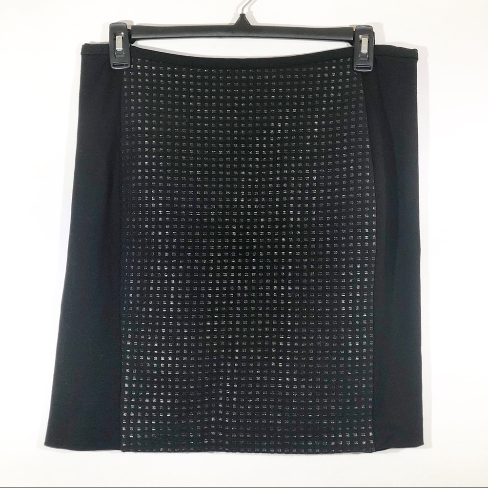 Vince Camuto | Black Textured Pencil Skirt